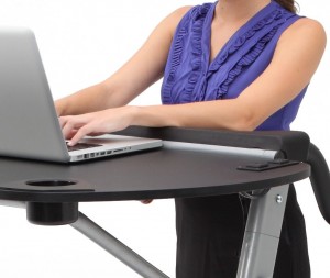 Foam Comfort Armrest on Exerpeutic Desktop