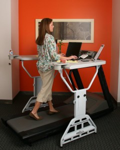 Woman Walking on Trek Desk