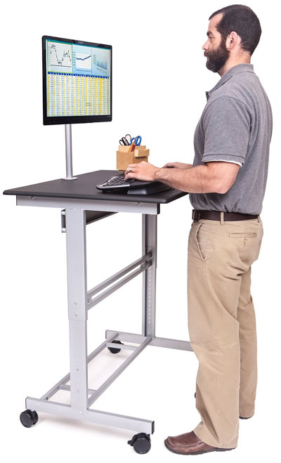 Mobile Standing Desk on Wheels