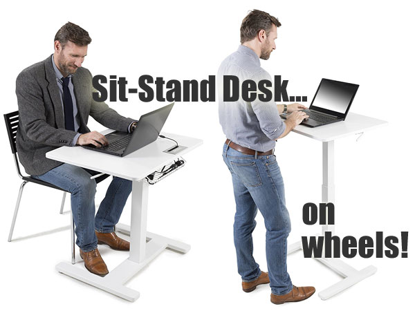 Fitdesk A Sit Stand Desk That Rolls Around Too