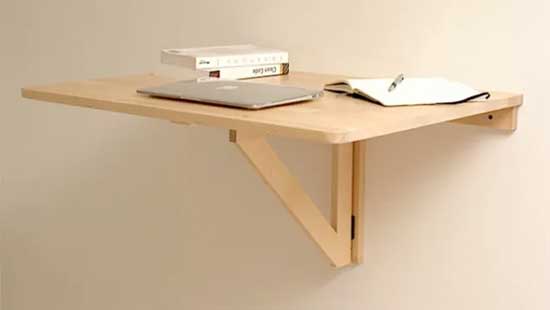 Wall Mounted Standing Desk Offers Good Solution for People with Limited Space