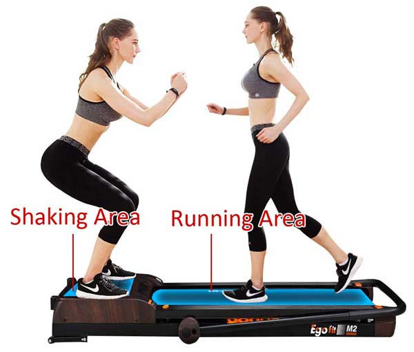Treadmill with Vibration Platform - Use as a Treadmill Desk for Working, Walking, Running, Vibration