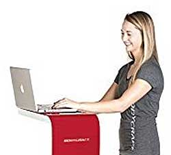 Small Compact Desktop Surface on SpaceWalker Fold-Up Treadmill Desk