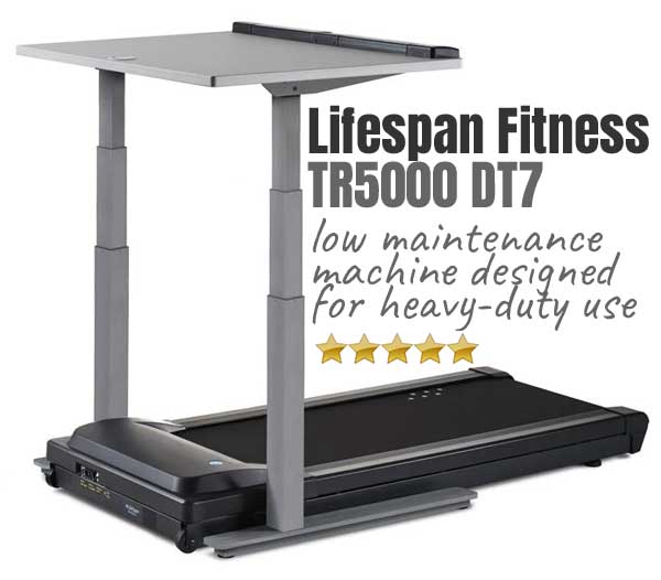 Lifespan TR5000 Treadmill Desk - Low Maintenance Machine for Heavy Duty Use
