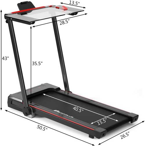 GoPlus Treadmill Desk Dimensions