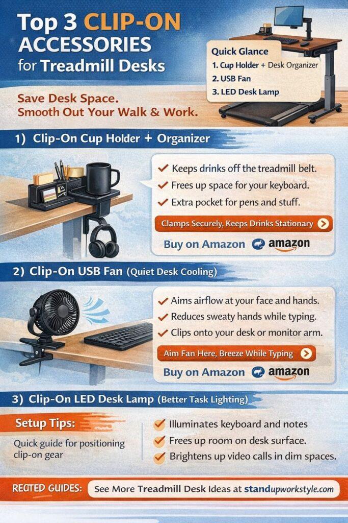 Infographic - Top 3 Accessories for Treadmill Desks