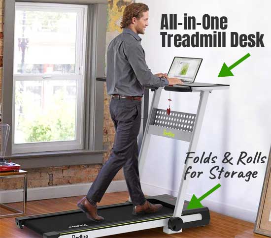 Best Treadmill Desk Under $500 - Foldable, Bluetooth Speakers, Cup Holders and More