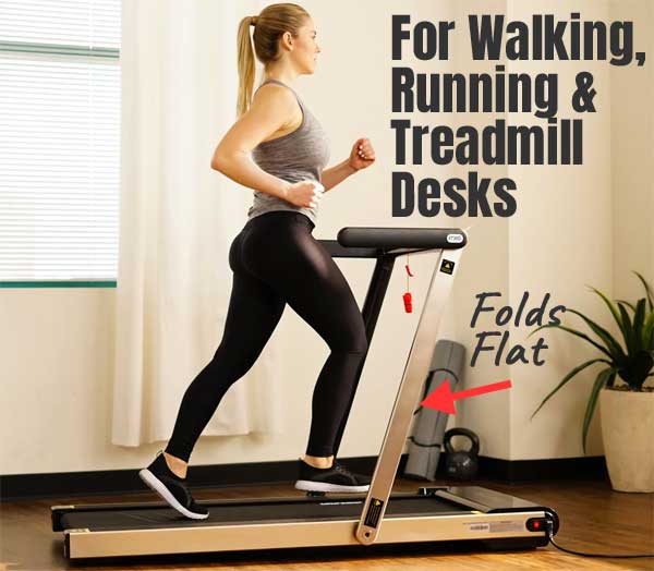 Sunny Health and Fitness Treadmill for Walking, Running and Standing Desks