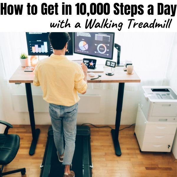 Man Working at Treadmill Desk