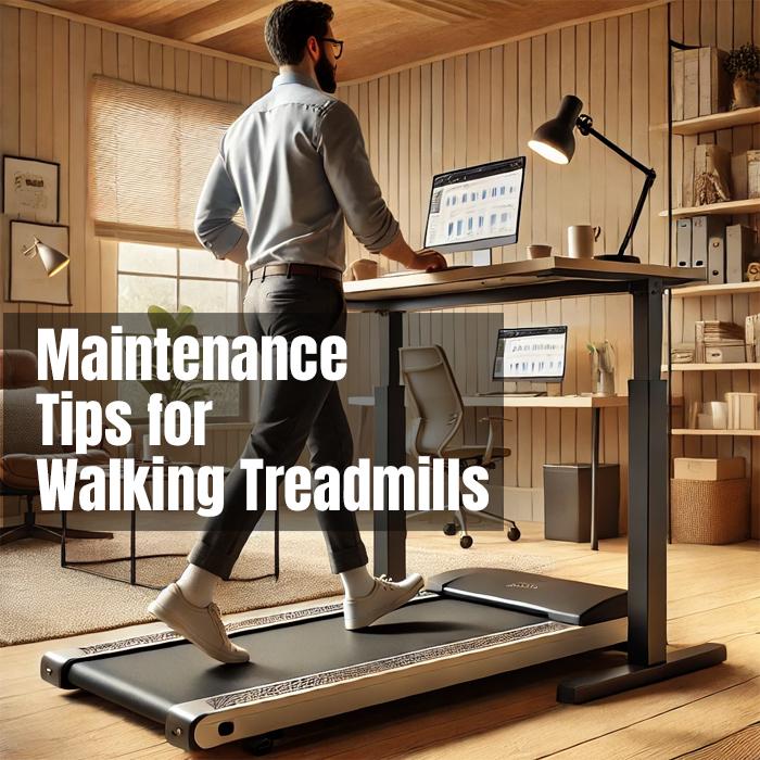 Man Walking on a Treadmill Walking Pad at Standing Desk