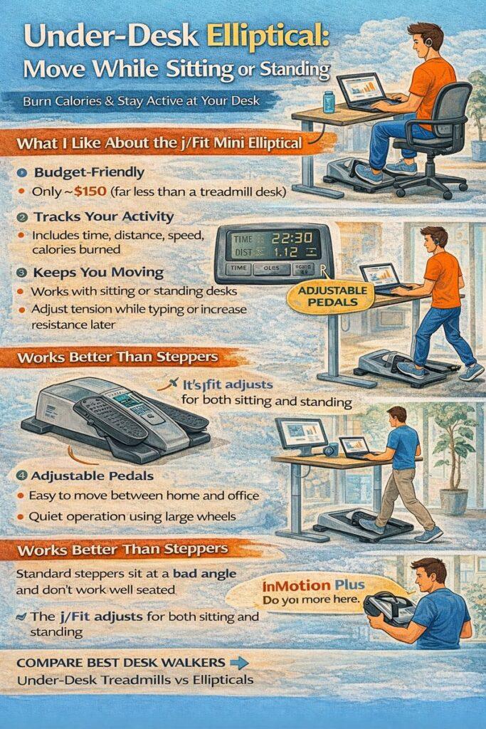 Infographic: Elliptical Under-Desk Treadmill for Fitness