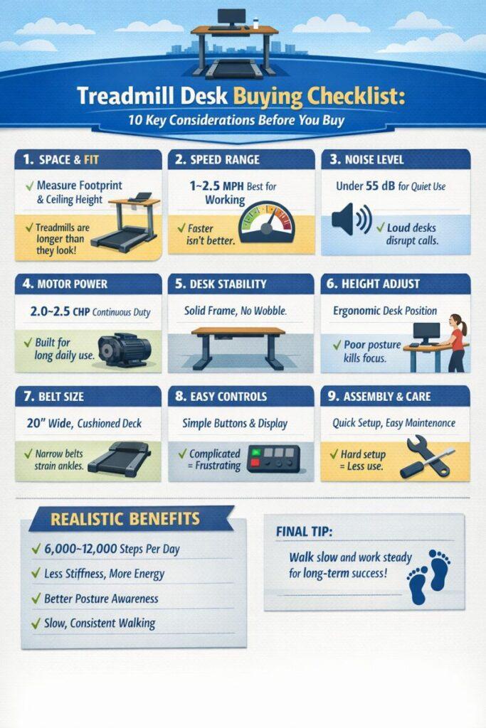 Infographic - Treadmill Desk Buying Checklist