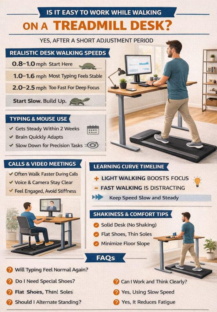 Infographic - How Easy is it to Work While on a Treadmill Desk